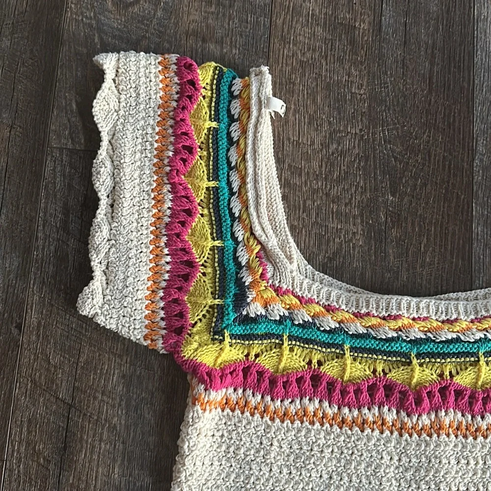 Zara Multicolor Crochet Top - Picture 4 of 8